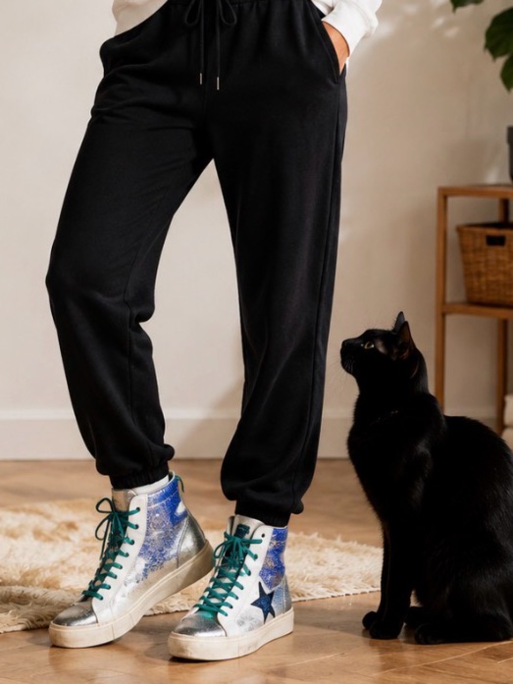 STEVE MADDEN Ltd Ed Reiss Distressed High-Top Sneaker Glitter Leopard Fur 10 NWT